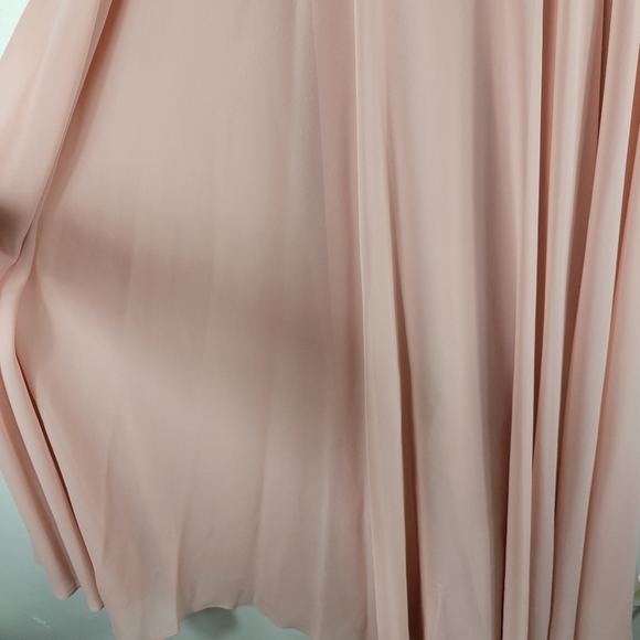 Jenny Yoo Inesse Chiffon Blouson Spaghetti Strap Flowy A Line Maxi Dress Gown - Picture 5 of 11